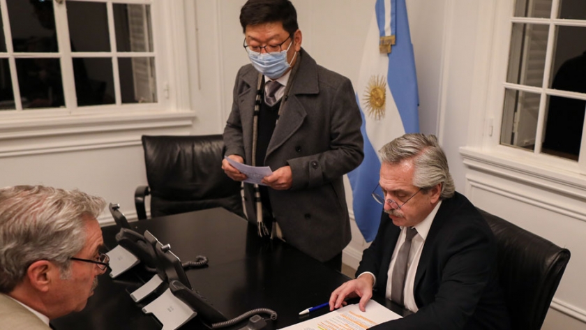 El Presidente mantuvo una conversación con su par de la República de Corea
