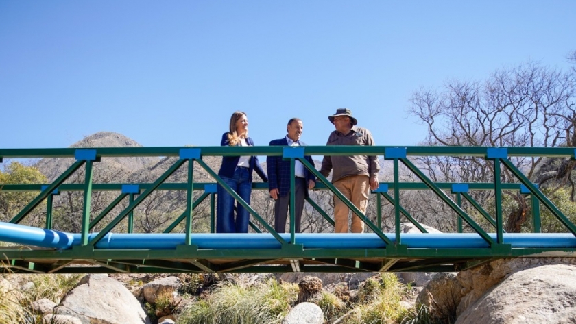 Quintela inauguró importante obra hídrica que beneficiará a toda la población de Aminga