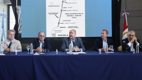 Perotti encabezó la licitación de la Autopista de la Ruta Nacional Nº 34, tramo Rafaela – Ataliva