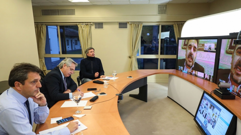 El Presidente mantuvo una videoconferencia con referentes del interbloque Juntos por el Cambio de ambas cámaras