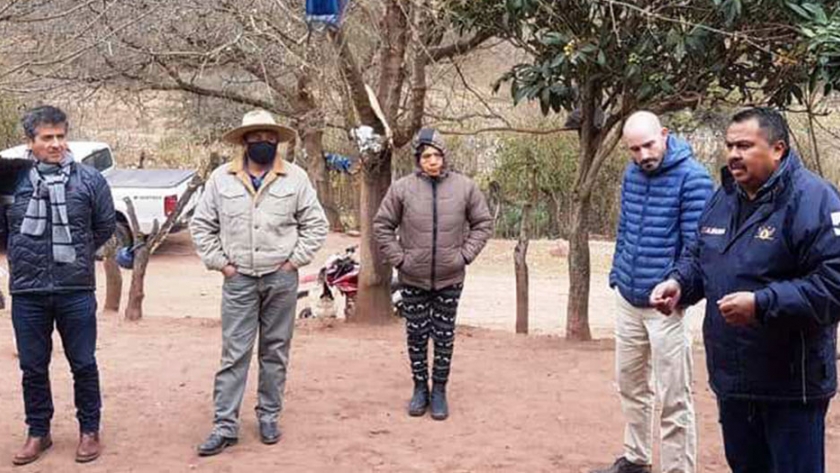 Técnicos del Ministerio de Producción visitaron familias agrícolas y ganaderas del paraje Los Sauces