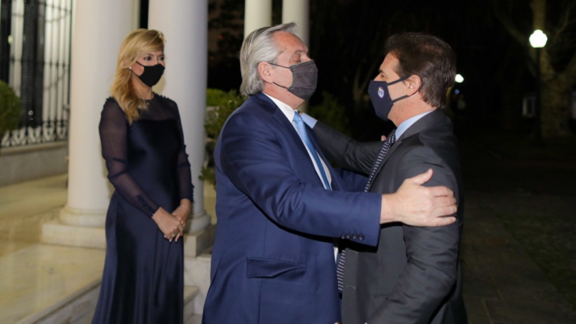 El presidente Alberto Fernández se reunió con su par del Uruguay, Luis Lacalle Pou