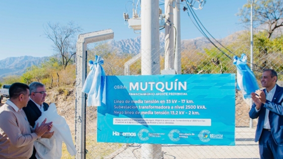 El Gobierno inauguró una obra que fortalece el sistema eléctrico de Mutquín