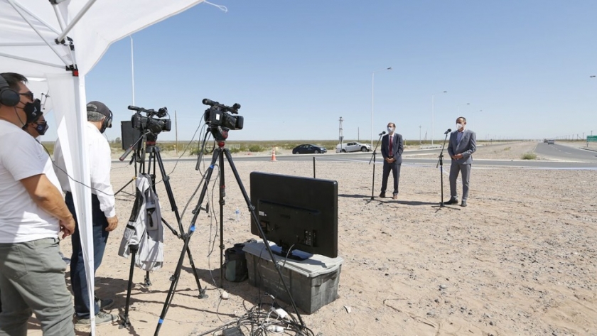 Gutiérrez y el presidente Fernández inauguraron duplicación de calzada en Ruta 51