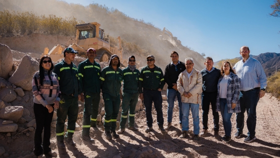 Jalil supervisó la recuperación de la Cuesta de Zapata, clave para turismo y producción