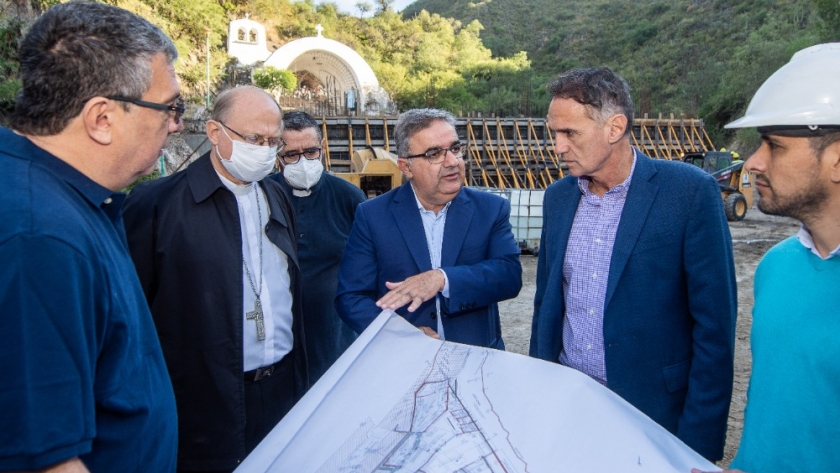 Raúl y Katopodis recorrieron obras que se ejecutan con fondos nacionales