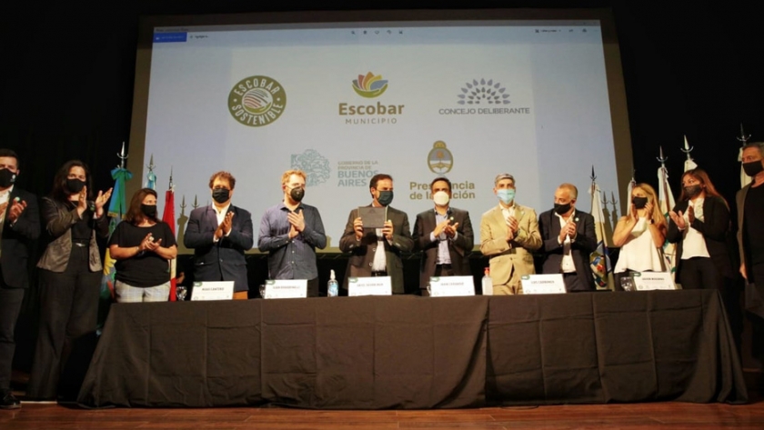 Cabandié y Sujarchuk participaron de la primera sesión verde de Escobar