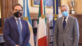 Argentina-Italia: el Canciller se reunió con el embajador y empresarios italianos