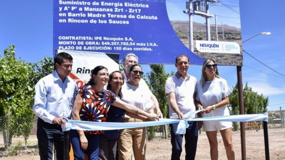Inauguraron obra de energía y alumbrado público en Rincón de los Sauces