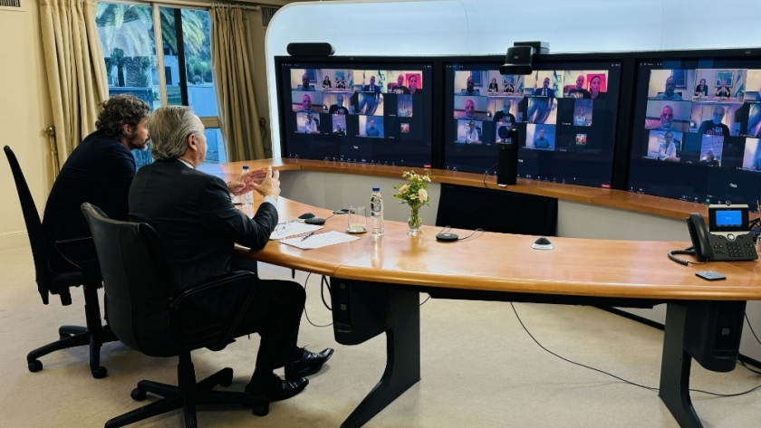 El presidente dialogó con familiares de las y los argentinos secuestrados por el Grupo Hamas