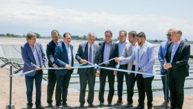 En Mendoza, Alberto Fernández y Katopodis inauguraron la Planta Depuradora de Líquidos Cloacales El Paramillo