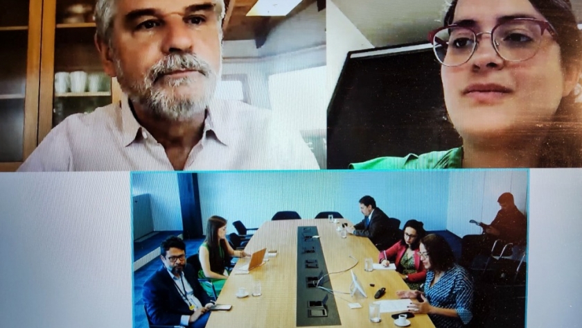 Primera reunión de Filmus con la designada ministra de Ciencia de Brasil