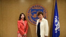 Batakis se reunió con la Directora Gerenta del FMI, autoridades del Tesoro de los EE.UU., y del Banco Mundial