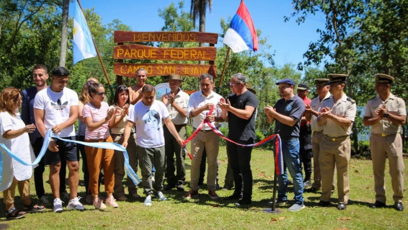 Cabandié y Ahuad encabezaron la apertura del Parque Federal Campo San Juan en Misiones