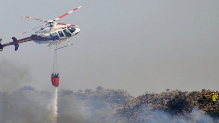 El incendio forestal de las Sierras Centrales arrasó 1.400 hectáreas