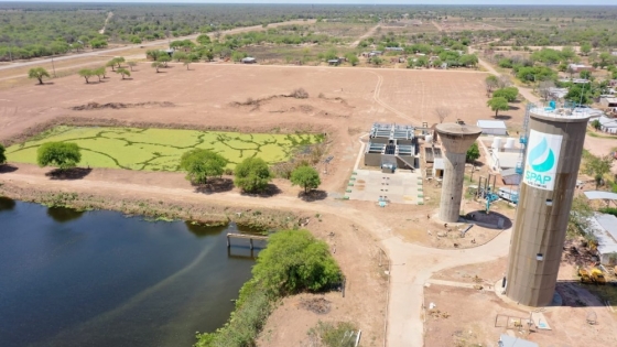 Gildo Insfrán inauguró la nueva planta de agua potable de Las Lomitas, provincia de Formosa