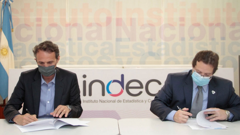 El Ministerio de Obras Públicas y el INDEC firmaron un convenio de cooperación técnica