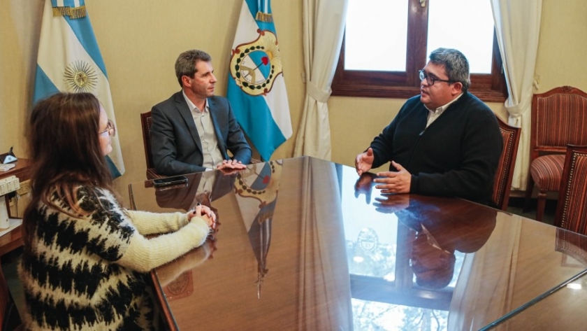 Autoridades del sindicato minero visitaron al gobernador Sergio Uñac