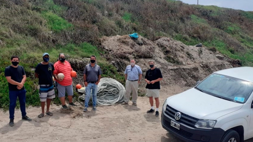 Se entregaron rollos de cabos y boyas a pescadores artesanales de Mar del Plata