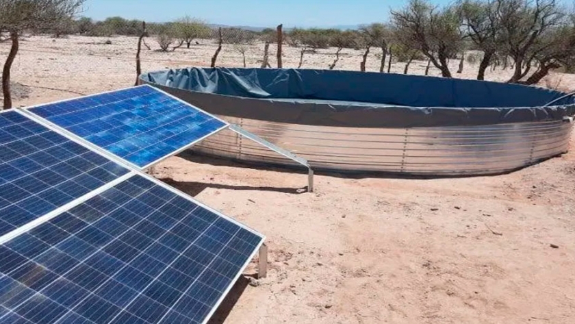 Paneles solares para el bombeo de agua, con fines ganaderos