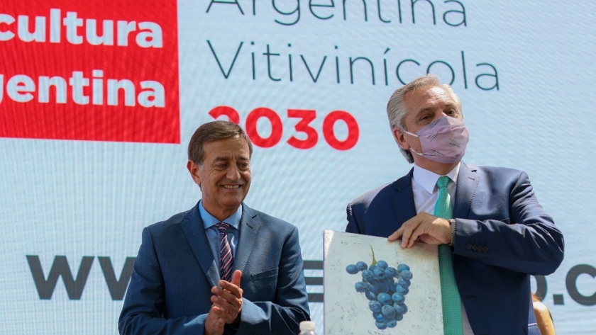 El Presidente participó en Mendoza de la presentación del Plan Estratégico Vitivinícola 2030 y reiteró su llamado a la unidad