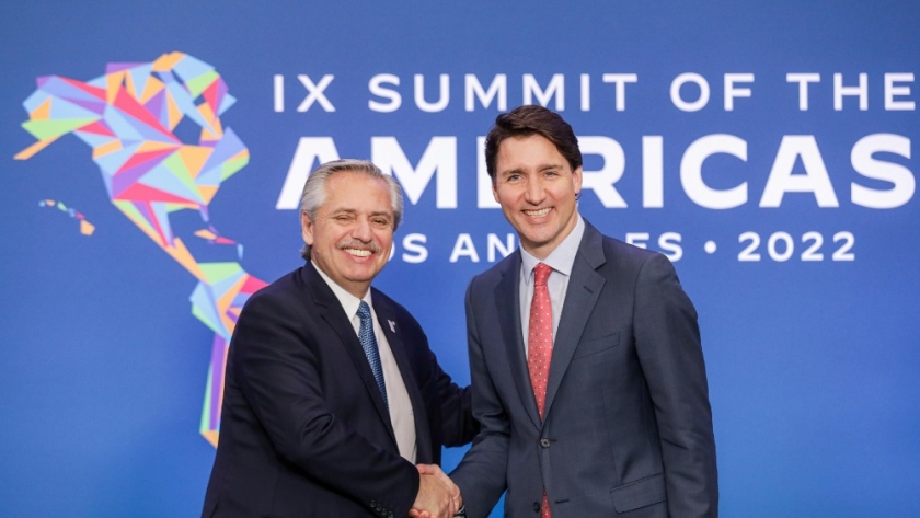 El Presidente mantuvo una reunión bilateral con el primer ministro de Canadá, Justin Trudeau