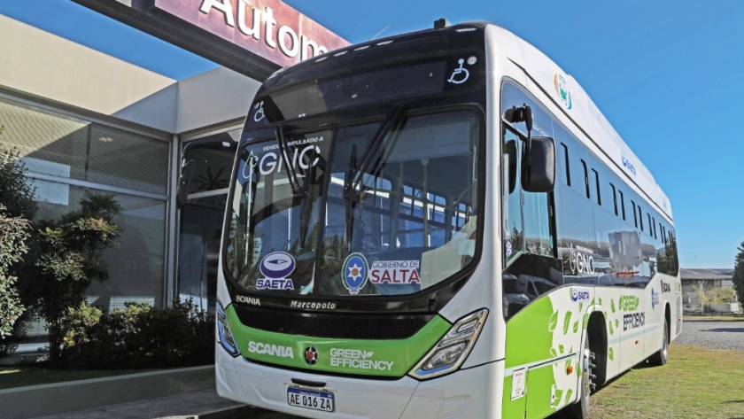 Salta probará un colectivo GNC para transporte de pasajeros