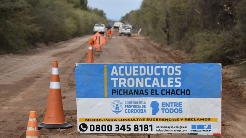 Continúan los trabajos en el Acueducto Pichanas El Chacho