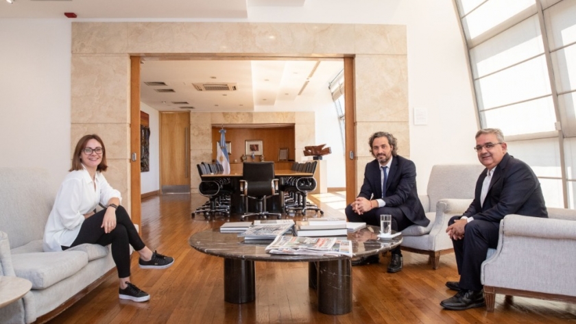 Raúl se reunió con el canciller Cafiero para dialogar sobre el Foro de Minería en Arabia y la reapertura del Paso de San Francisco