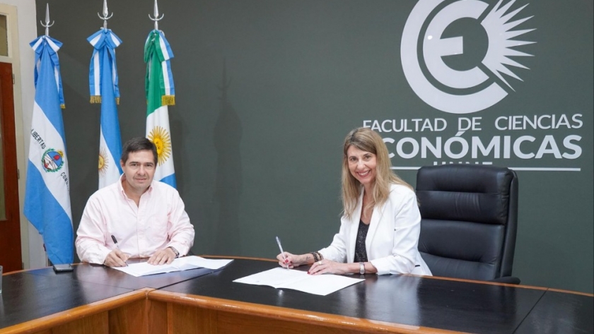 Producción firmó un convenio con la facultad de ciencias económicas