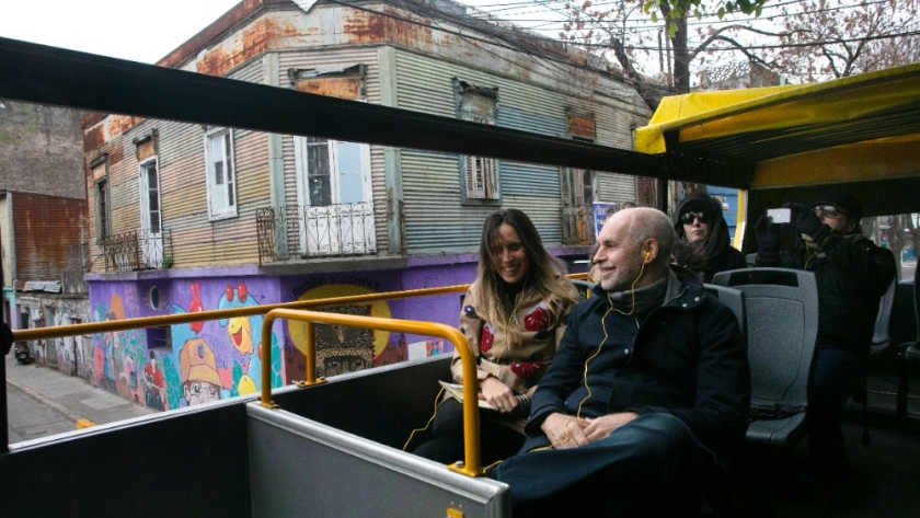 Rodríguez Larreta recorrió la Ciudad en el Bus Turístico en el inicio de las Vacaciones de Invierno