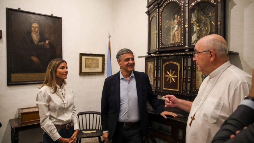 Jorge Macri recorrió la casa donde vivió Mama Antula, la primera beata argentina