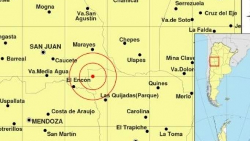 Se registró un leve sismo en el extremo noroeste de la provincia