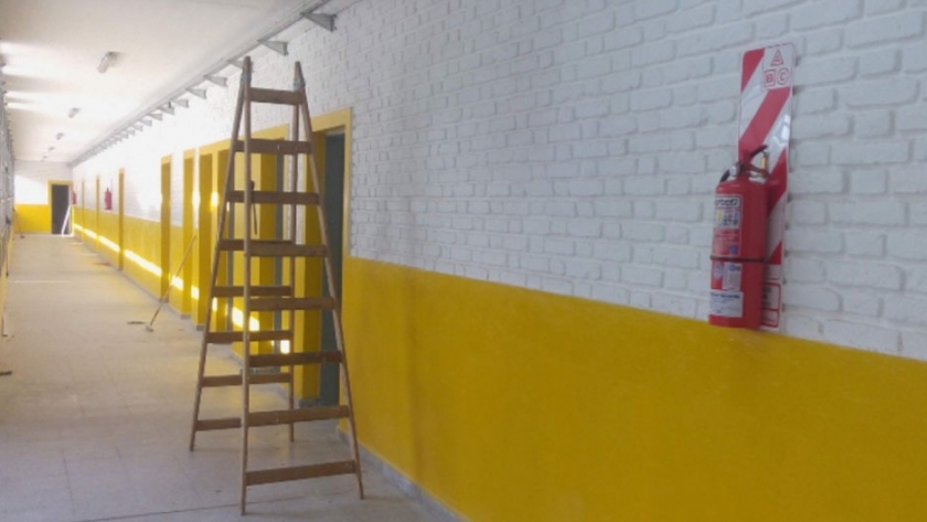 Avanzan los trabajos finales en la Escuela N° 64 de General Pico