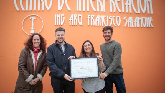 Saldungaray recibió su certificado de finalista en Best Tourism Villages