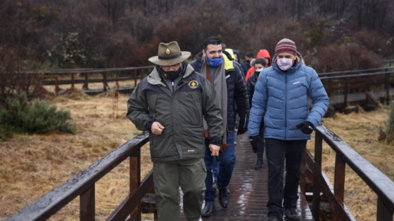 Cabandié visitó Ushuaia, anunció obras en los parques nacionales e inversiones para la provincia
