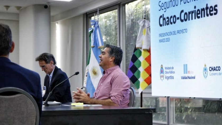 Capitanich y Katopodis presentaron al bid el proyecto del segundo puente Chaco- Corrientes, obra prioritaria para el gobierno