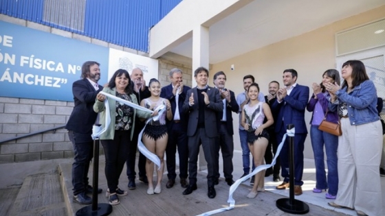 Kicillof inauguró el nuevo edificio del Centro de Educación Física N°56 de Don Orione