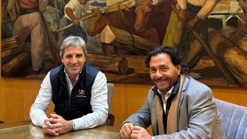 El gobernador Sáenz se reunió con el ministro Caputo para agilizar obras viales comprometidas por Nación