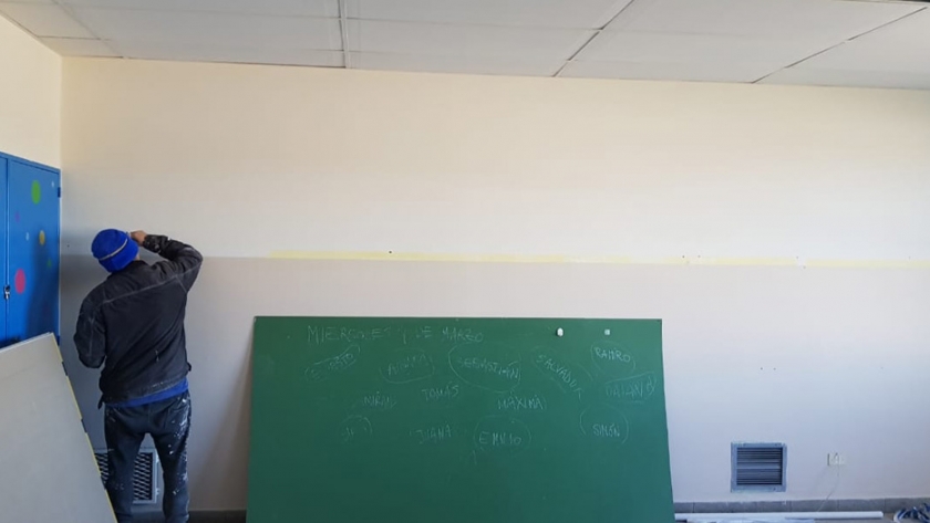 El ministerio de infraestructura refacciona la escuela n° 441 de Rawson