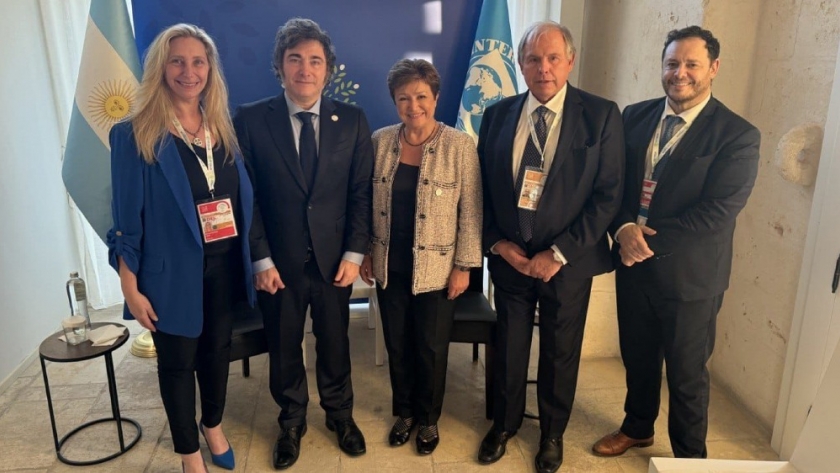 El Presidente Milei mantuvo una reunión bilateral con la Directora del FMI, Kristalina Georgieva, en el G7