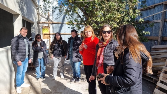 Autoridades municipales y educativas, observaron los avances de la obra en la Escuela Secundaria Nro. 3 “Marie Curie”
