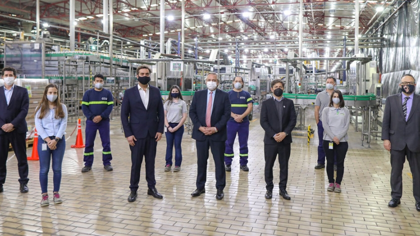 Kicillof participó junto al Presidente del anuncio de inversiones en la industria cervecera