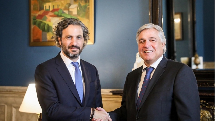 Cafiero y Bustillo acordaron cumbre presidencial en el mes de abril