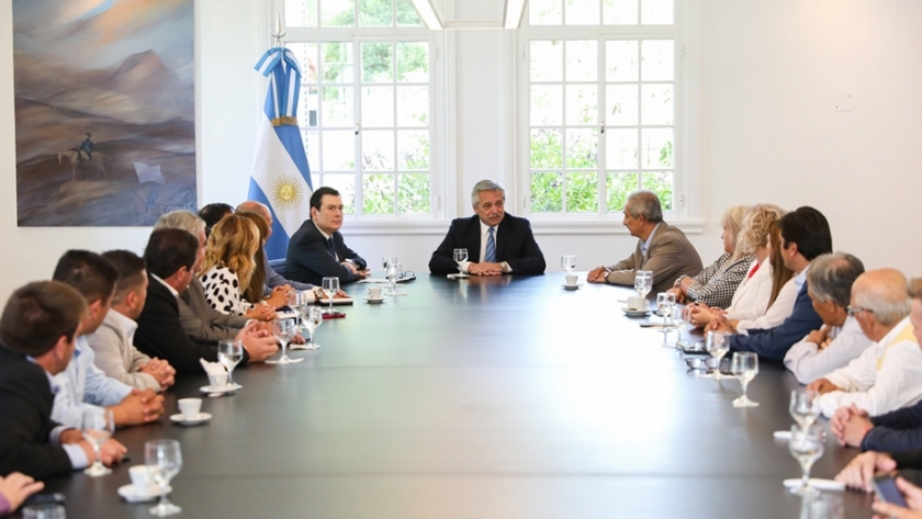 El presidente Alberto Fernández recibió a un grupo de intendentes de Córdoba