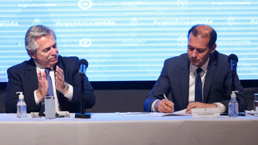 Alberto Fernández: "Estoy feliz de venir a terminar la obra que empezó otro gobierno que me precedió"