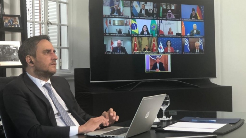 Cabandié acompañó al presidente Alberto Fernández durante el Foro de las Principales Economías sobre Energía y Clima