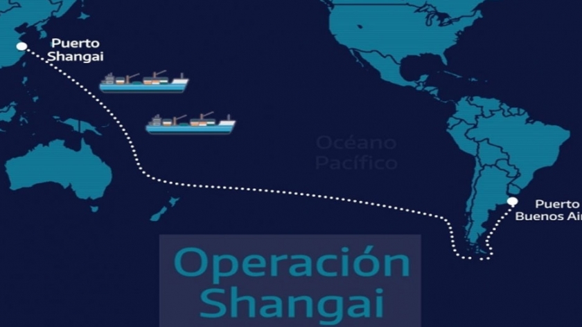 Operación Shangai: tres barcos traerán cerca de 7 millones de insumos para la Provincia