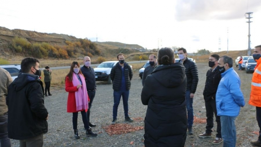 Autoridades de Producción recorrieron el predio de la nueva terminal de Río Turbio