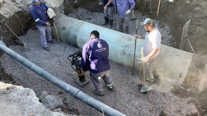 Etapa final: intensifican las tareas de reparación del Acueducto Río Grande